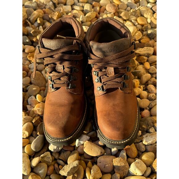 Timberland Brown Leather Lace Up Ankle Work Boots Men\'s Size 6.5